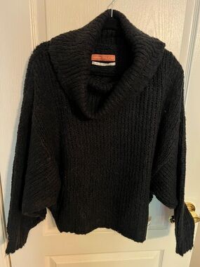 Anthropologie Pilcro Zamora Black Cowl Neck Sweater NWT Size M